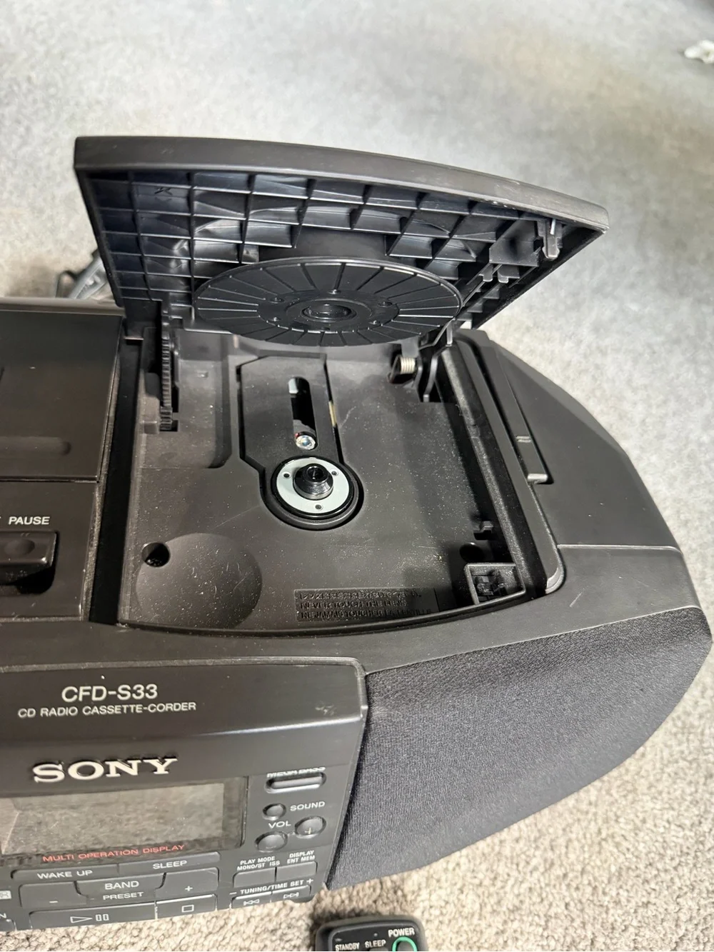 Sony CFD-S33 CD Radio Cassette Corder Boombox Mega Bass w/ Remote